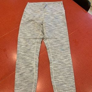 Lululemon Wunder Under Grey HR 7/8 Leggings size 8